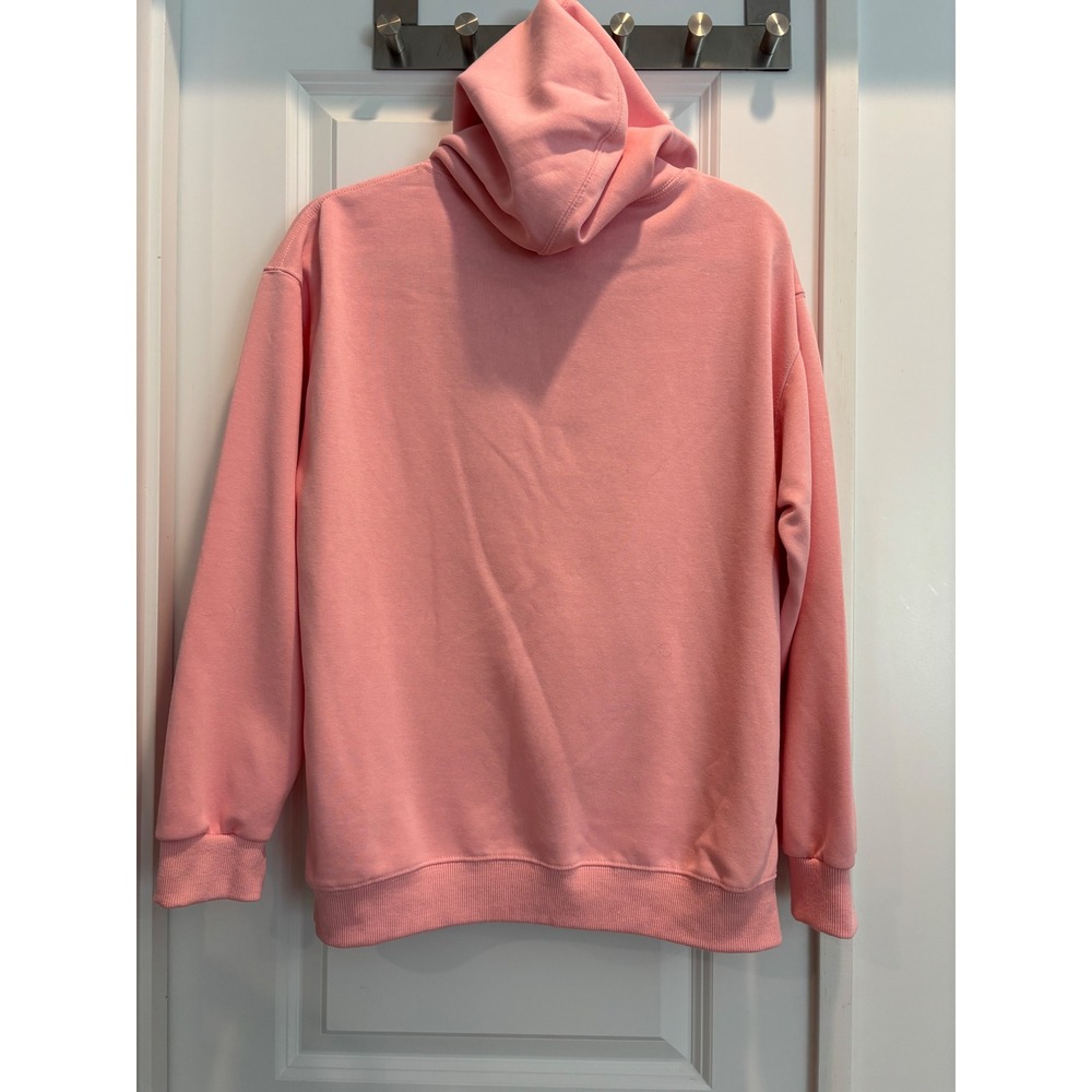 Pink Cat Line Art Embroidered Pullover‎ Hoodie Sweatshirt Womens Casual Pink - Picture 4 of 5